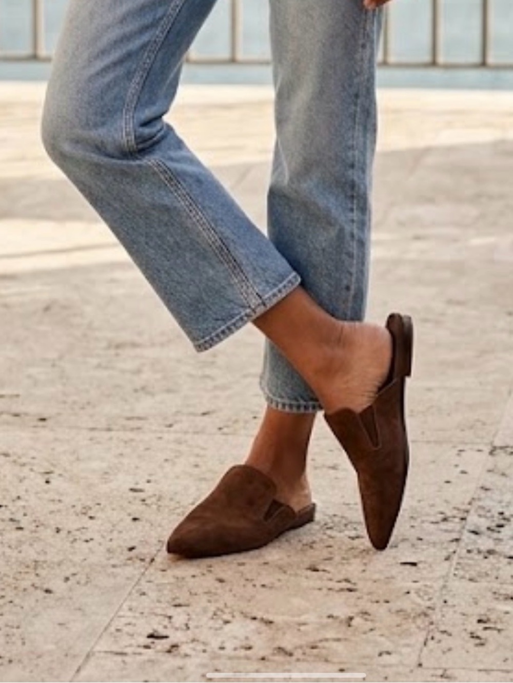 Jenni Kayne Brown Suede Women’s Slip-On Mules